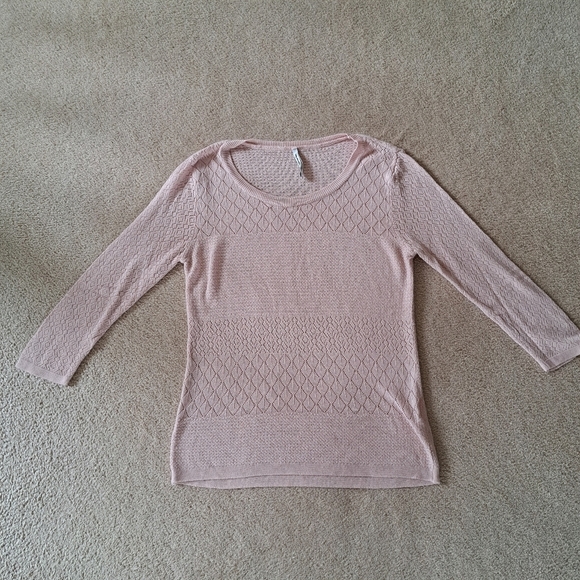 Stradivarius Pink Sweater Lightweight Knit Top Size Medium - Picture 7 of 7